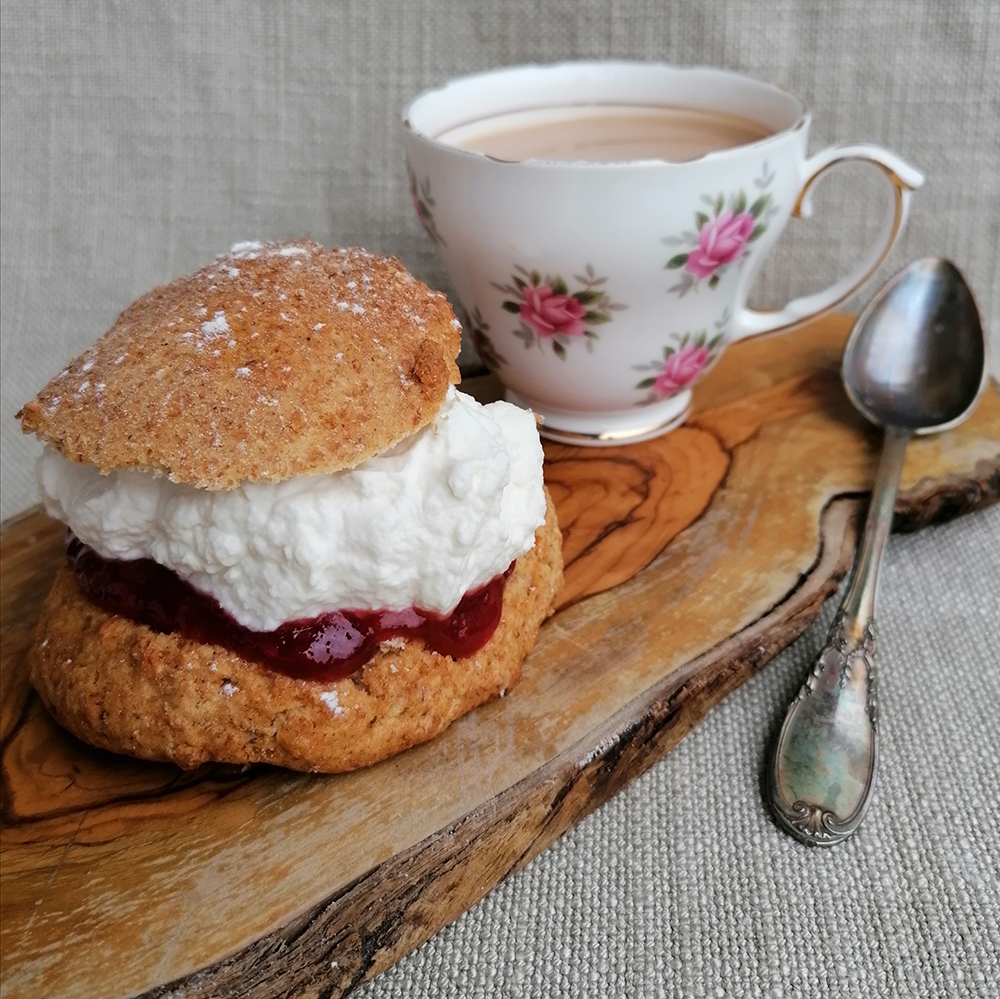 Quer Bake Wholemeal Scone Wheaten Scones Cream Tea Jam Recipe Baking